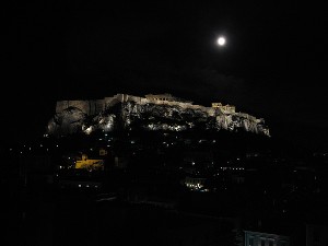 Moon Over Athens ©2009 Charlene Nevill