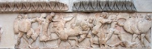 "Gigantomachy" Siphnian Treasury frieze Combat of Gods and Giants ©2009 Charlene Nevill