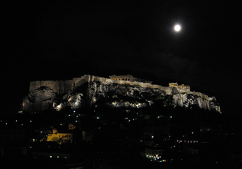 Moon Over Athens ©2009 Charlene Nevill