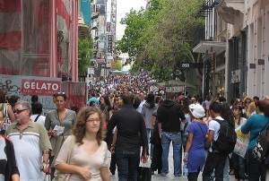 The Plaka crowds